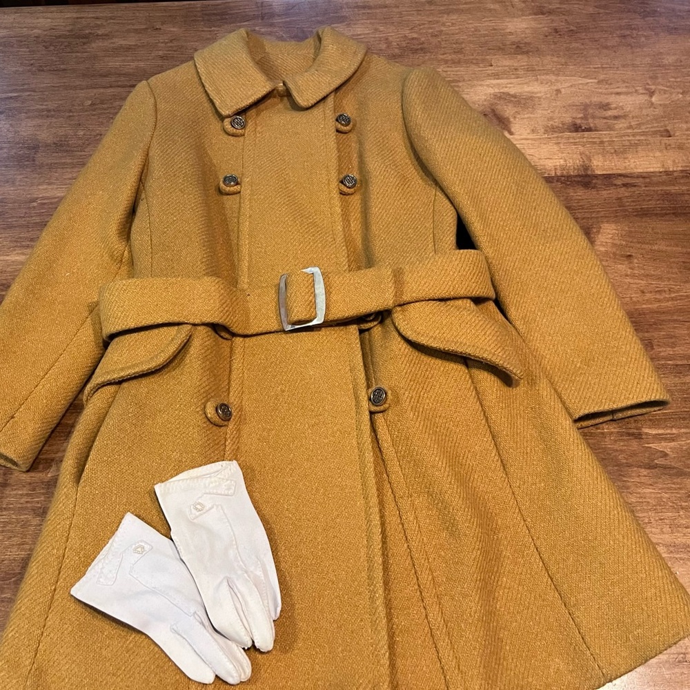 Elegant Mustard Wool Coat
